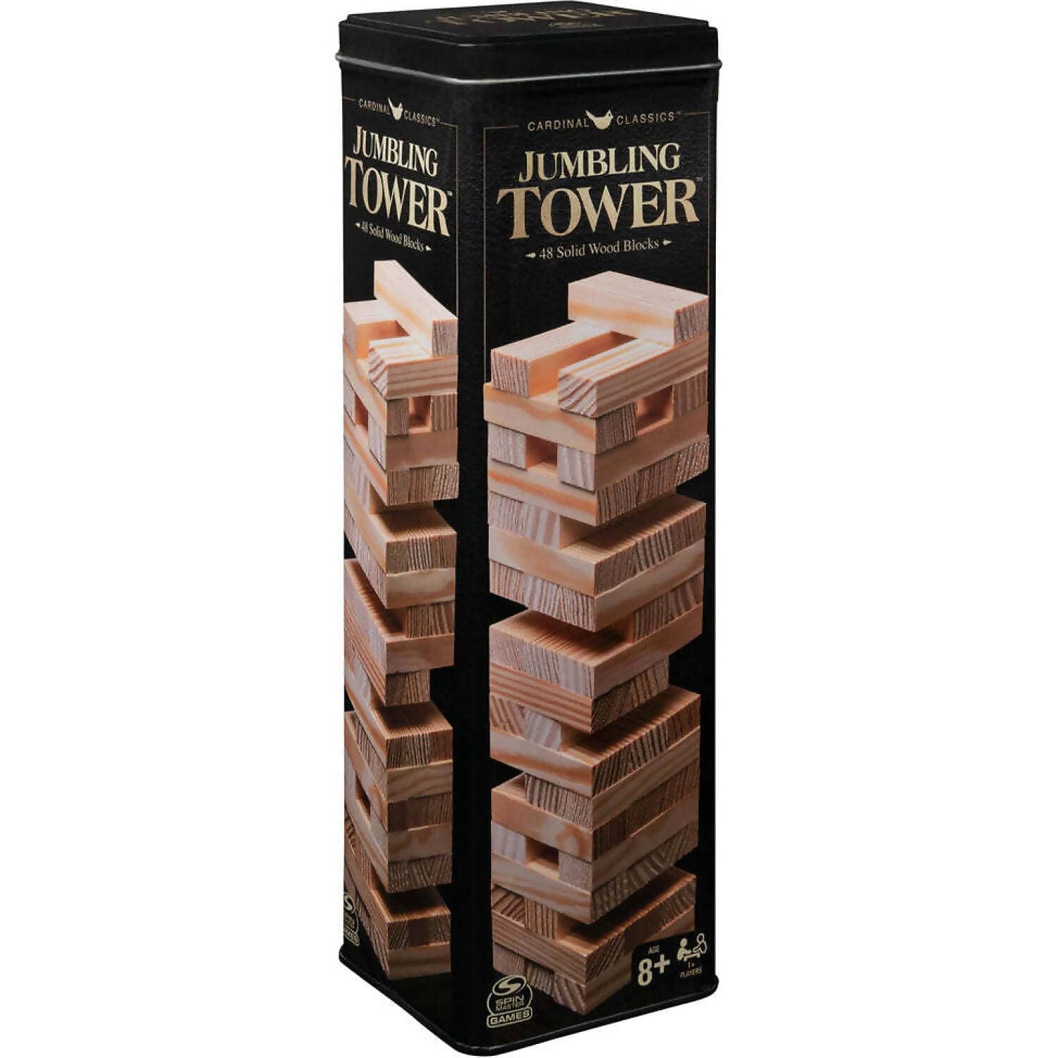 Cardinal Classics - 48pc Wooden Tumbling Tower In Tin