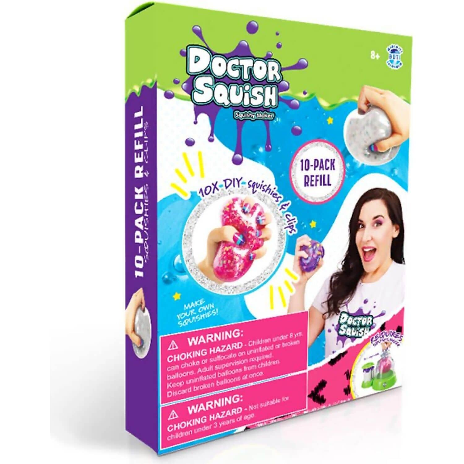 Doctor Squish - Squishy Maker 10-pack Refill (squishies & Clips) - Jasnor