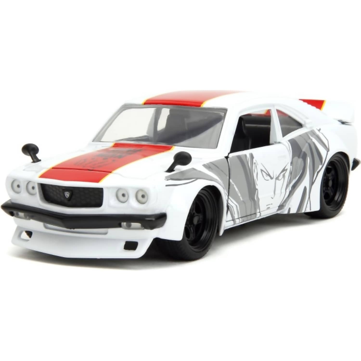 Jada Toys - One Punch Man 1974 Mazda RX-3 with Saitama 1:24 Scale Diecast Vehicle and Figure Set - Image 4