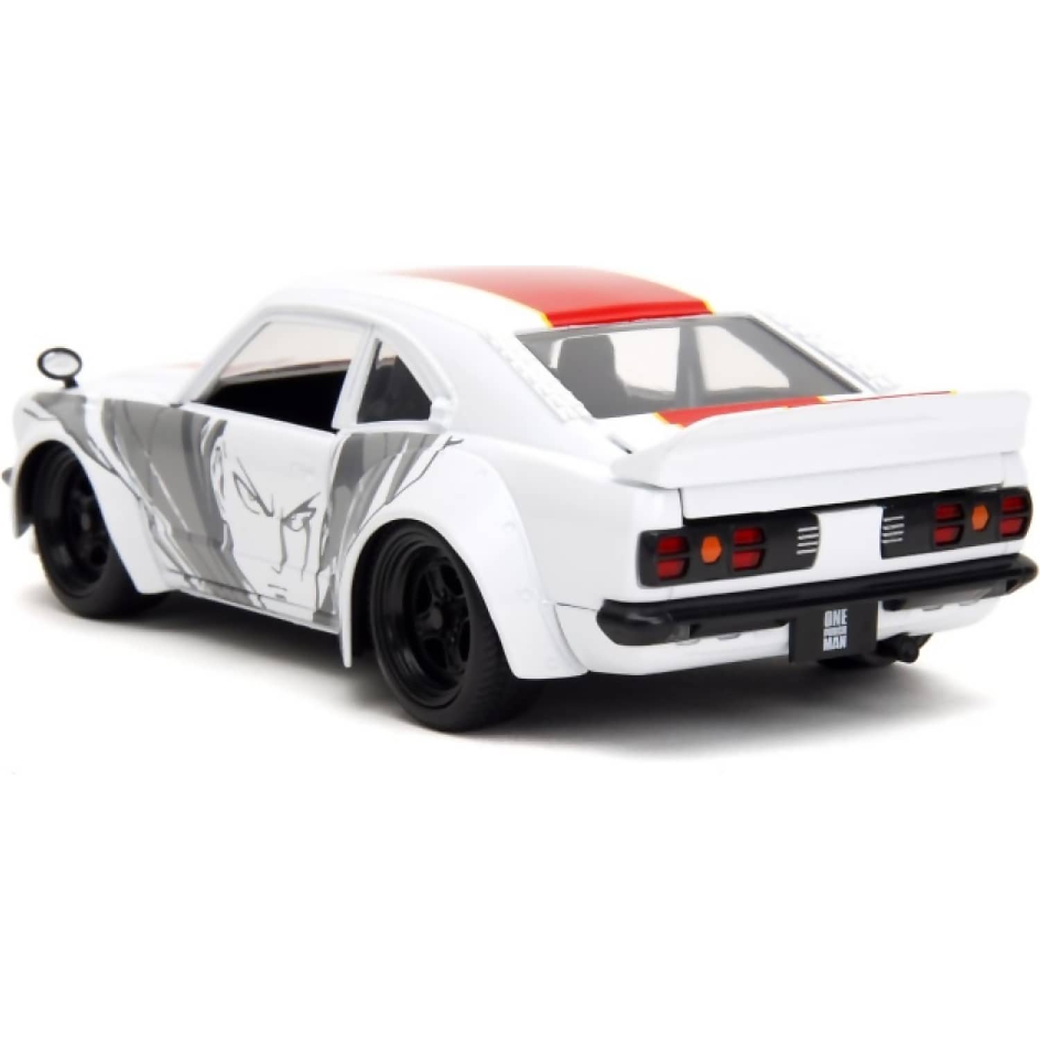 Jada Toys - One Punch Man 1974 Mazda RX-3 with Saitama 1:24 Scale Diecast Vehicle and Figure Set - Image 6