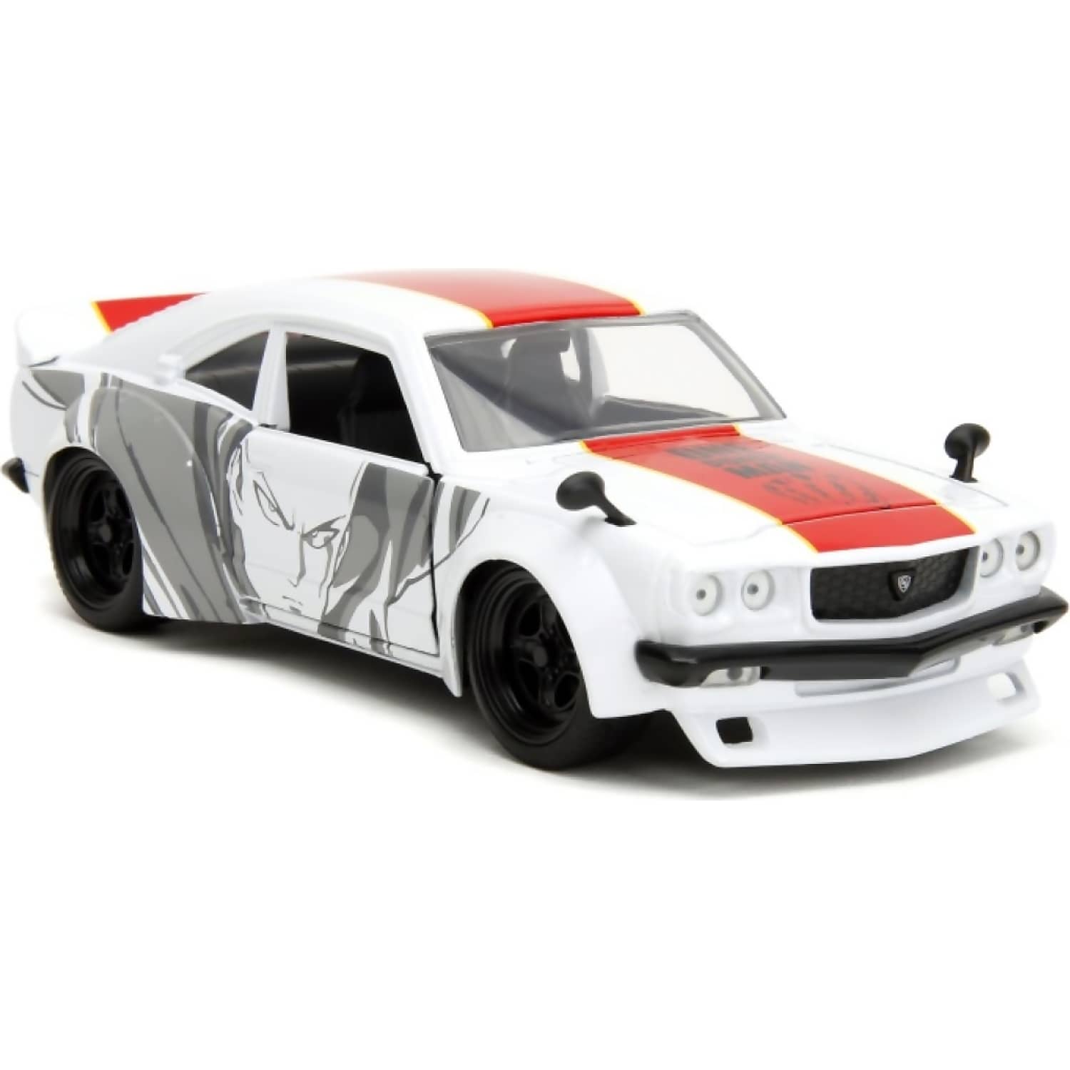 Jada Toys - One Punch Man 1974 Mazda RX-3 with Saitama 1:24 Scale Diecast Vehicle and Figure Set - Image 10