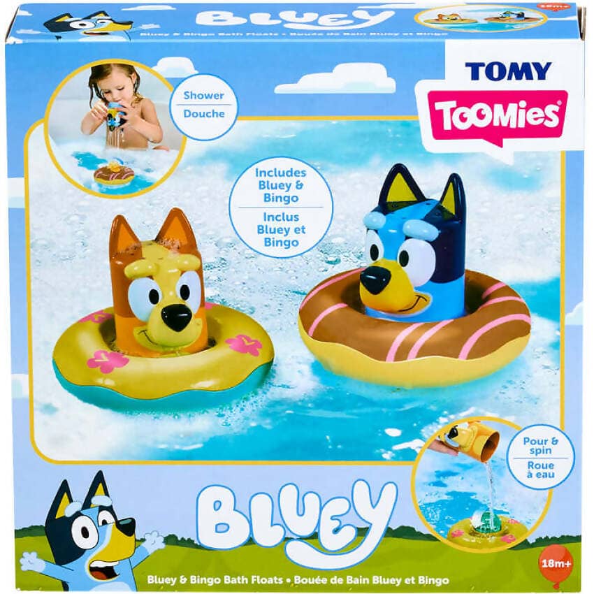 Tomy Toomies - Splash & Float Bluey & Bingo 2-in-1 Water Toys