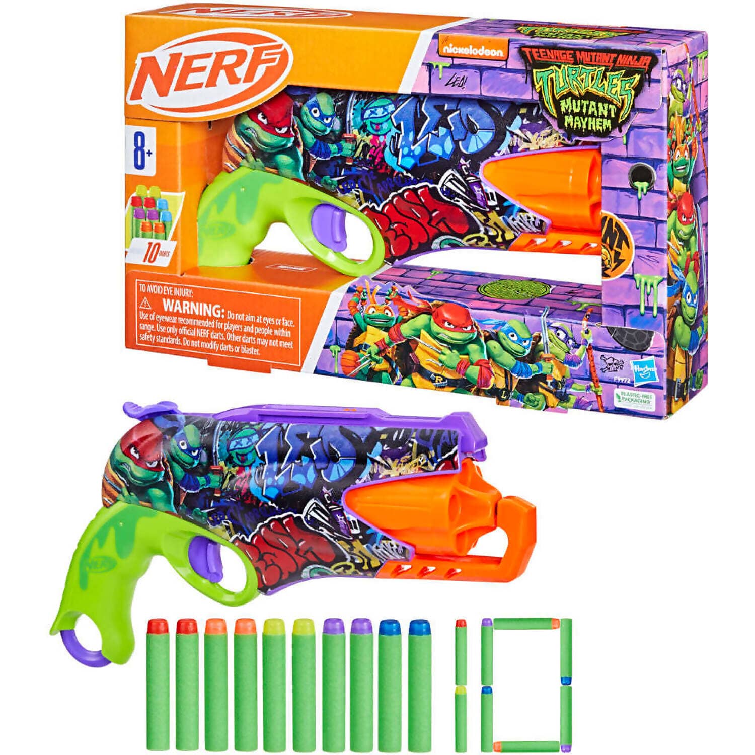 Nerf - Teenage Mutant Ninja Turtles Mutant Mayhem Dart Blaster - Hasbro