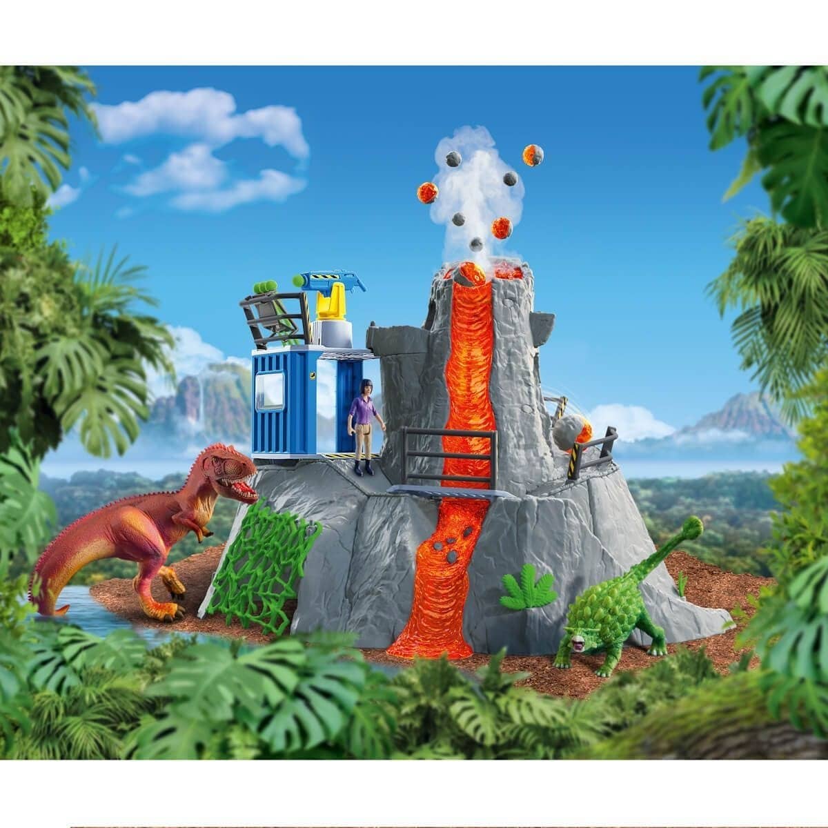 Schleich - Volcano Dinosaurs Expedition Base Camp Playset - Image 7
