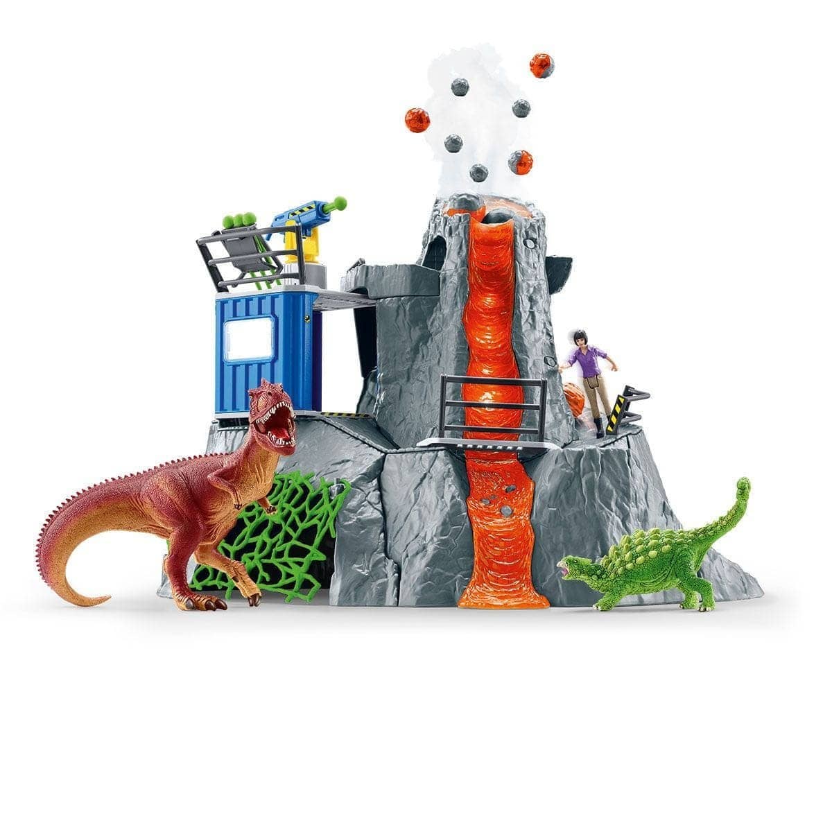 Schleich - Volcano Dinosaurs Expedition Base Camp Playset