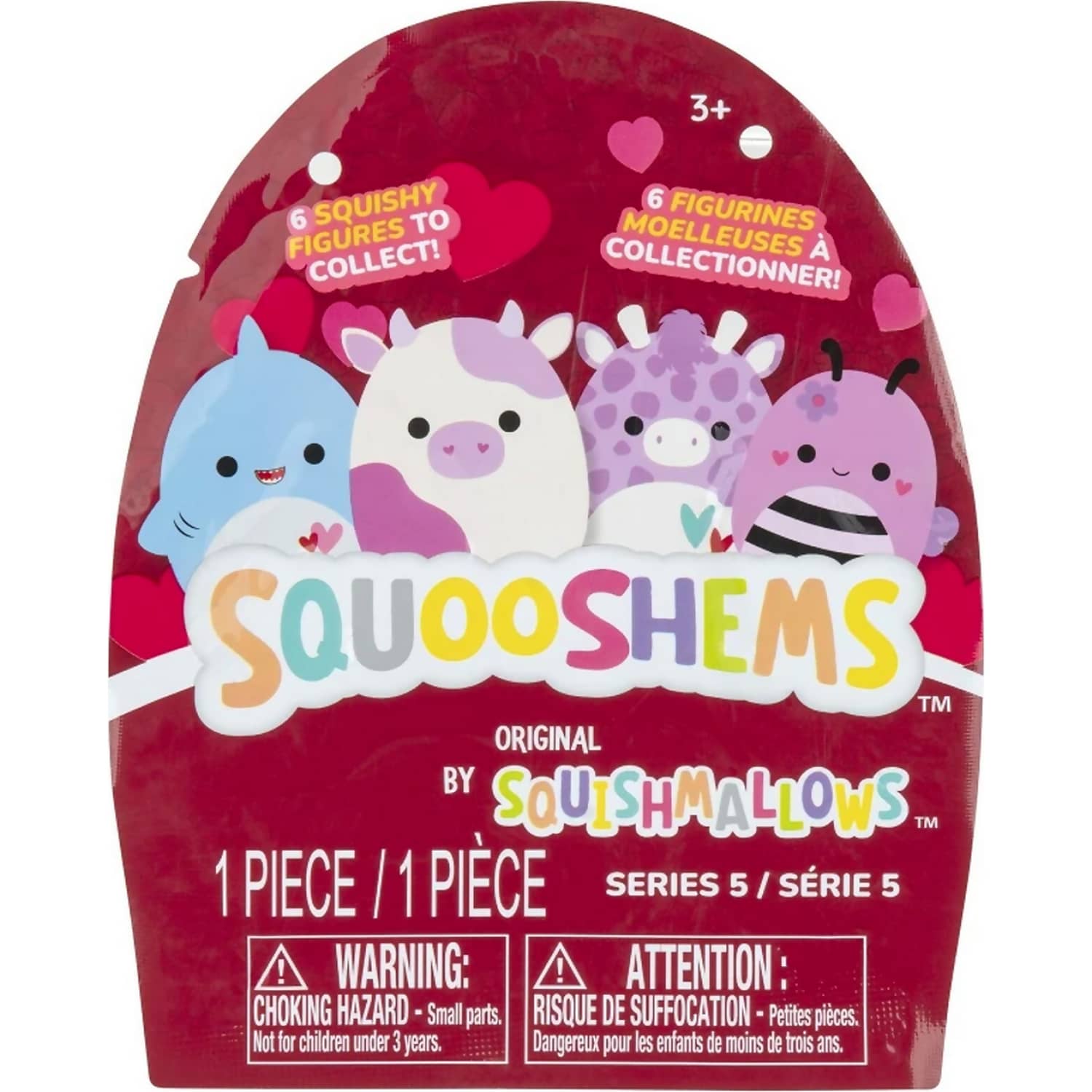Squishmallows - Squooshems Valentine's Day Blind Bag 2.5-inch Plush Series 5 - (1 X Squooshems)