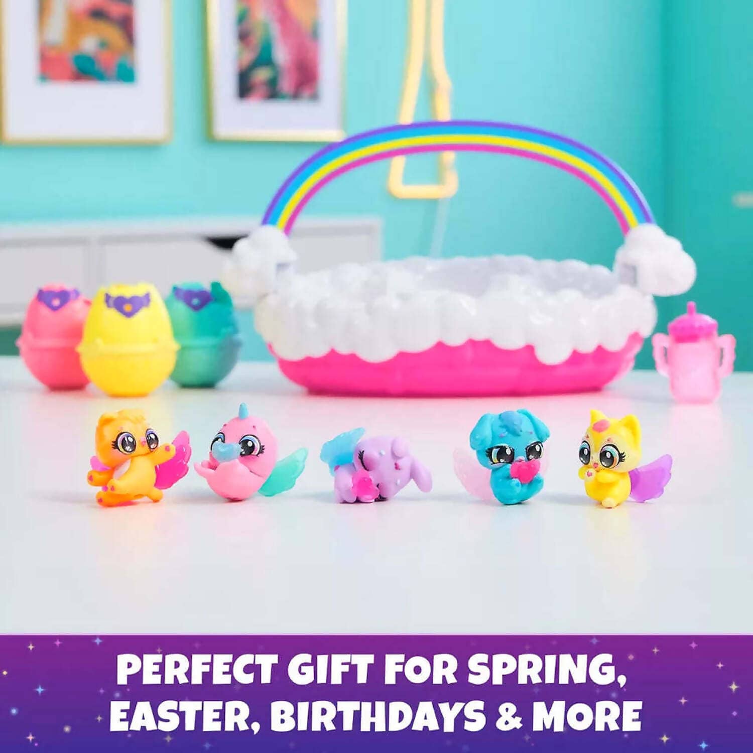 Hatchimals Alive! - Neon Rainbow Spring Basket - Image 6