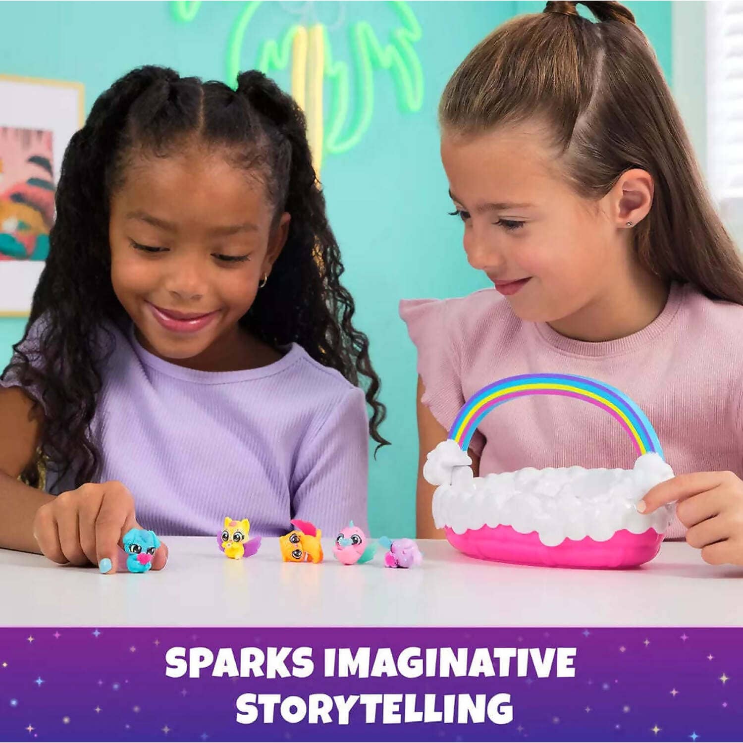 Hatchimals Alive! - Neon Rainbow Spring Basket - Image 7