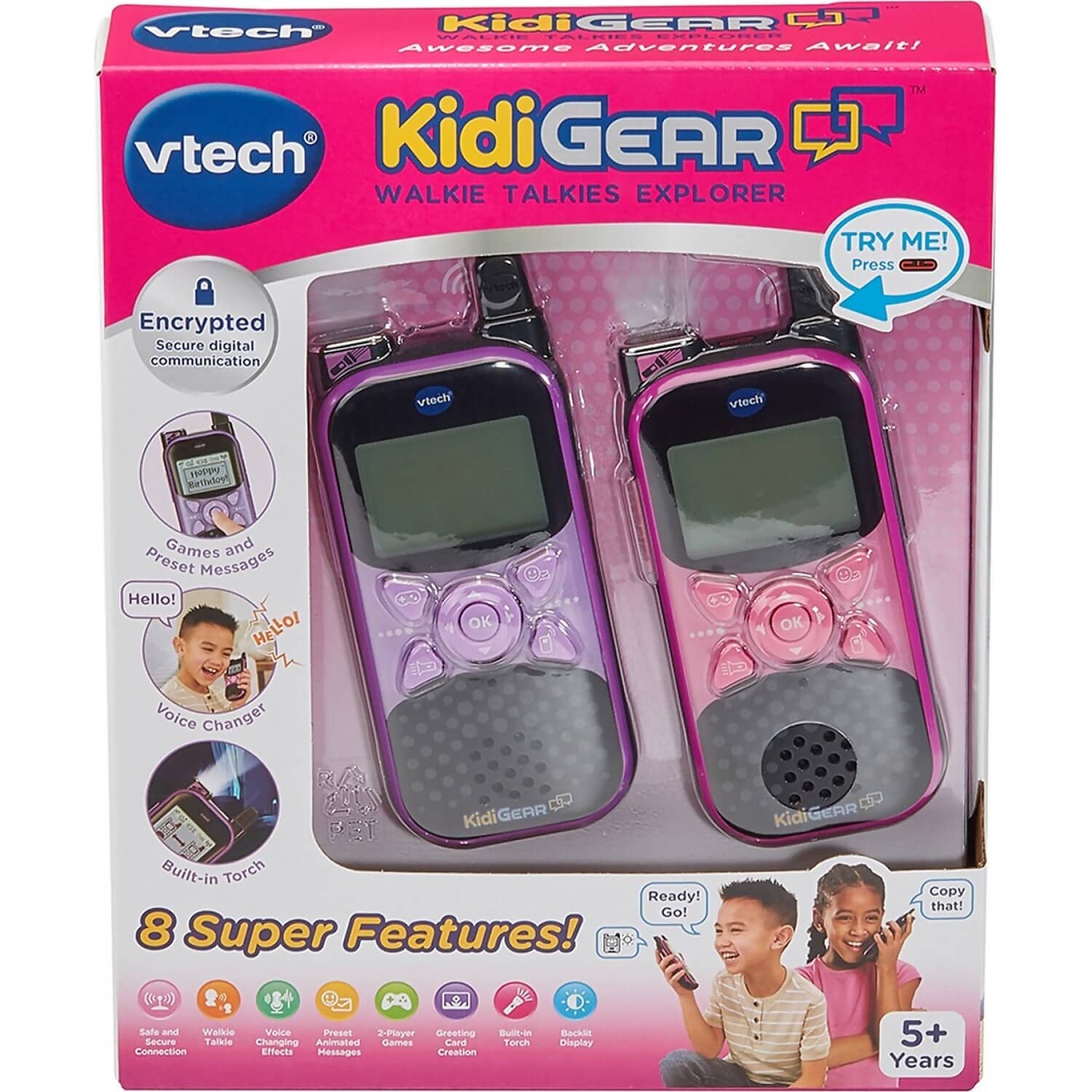VTech – KidiGear Explorer Two-Way Radio Playset (Pink / Purple)
