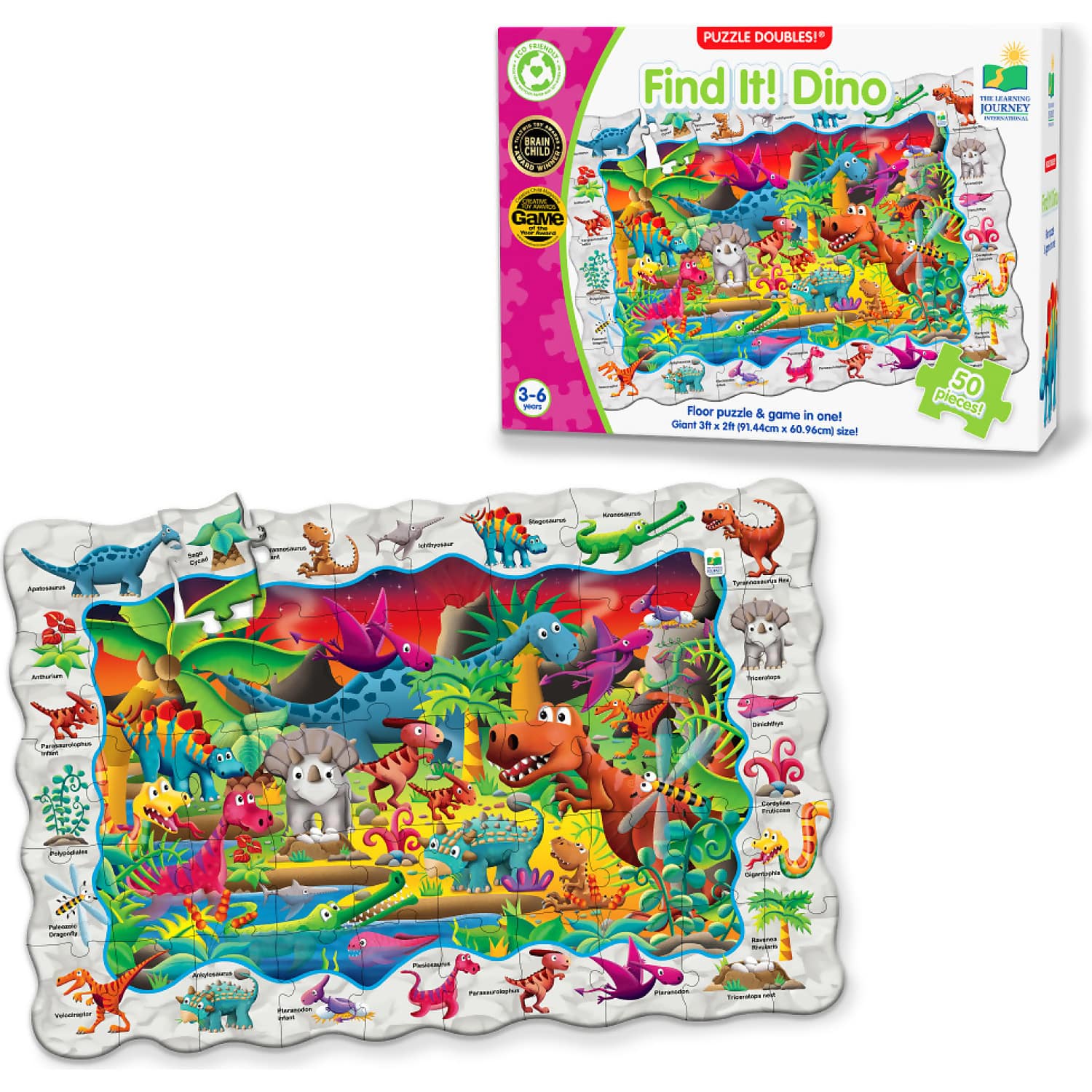 The Learning Journey - Puzzle Doubles! Find It! Dinosaurs