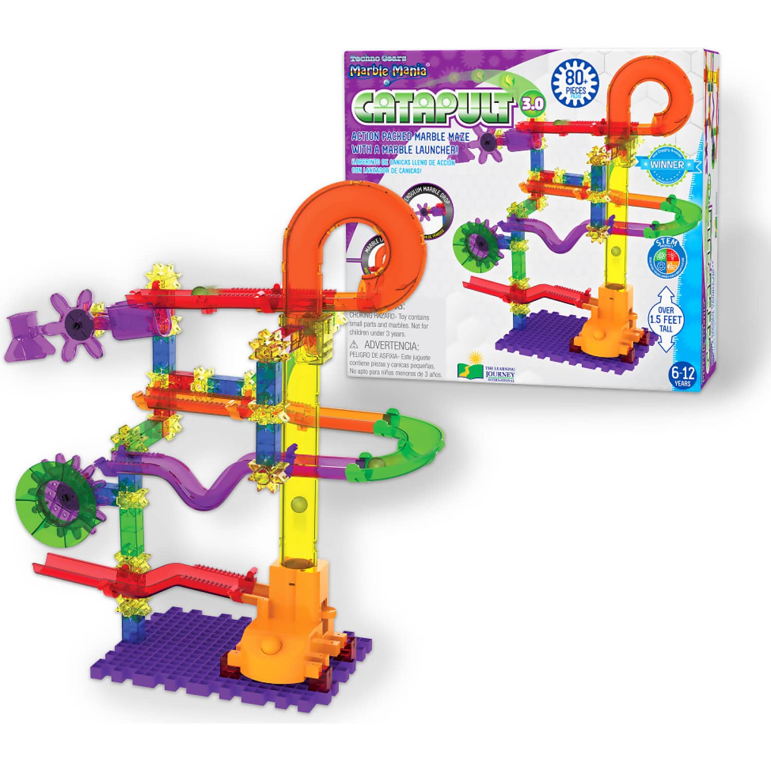 The Learning Journey - Techno Gears Marble Mania - Catapult 3.0 (80+pcs)