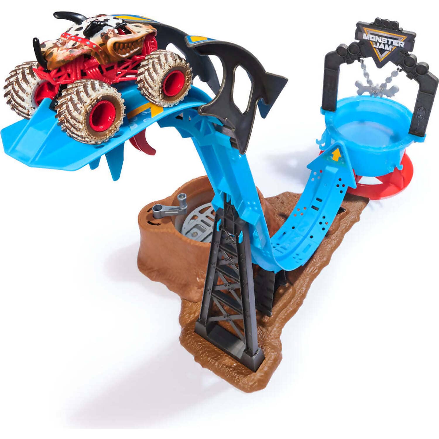 Monster Jam - 1:64 Mud Blasters Dunk Tank Playset - Monster Mutt Dalmation - Spin Master - Image 2