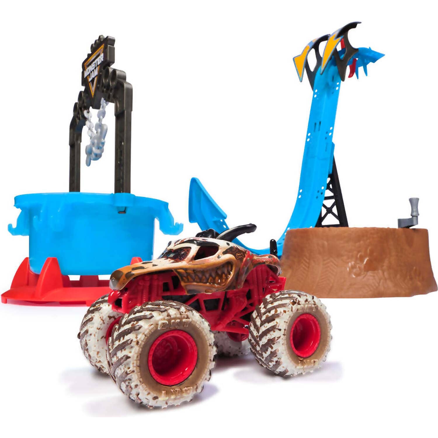 Monster Jam - 1:64 Mud Blasters Dunk Tank Playset - Monster Mutt Dalmation - Spin Master - Image 3