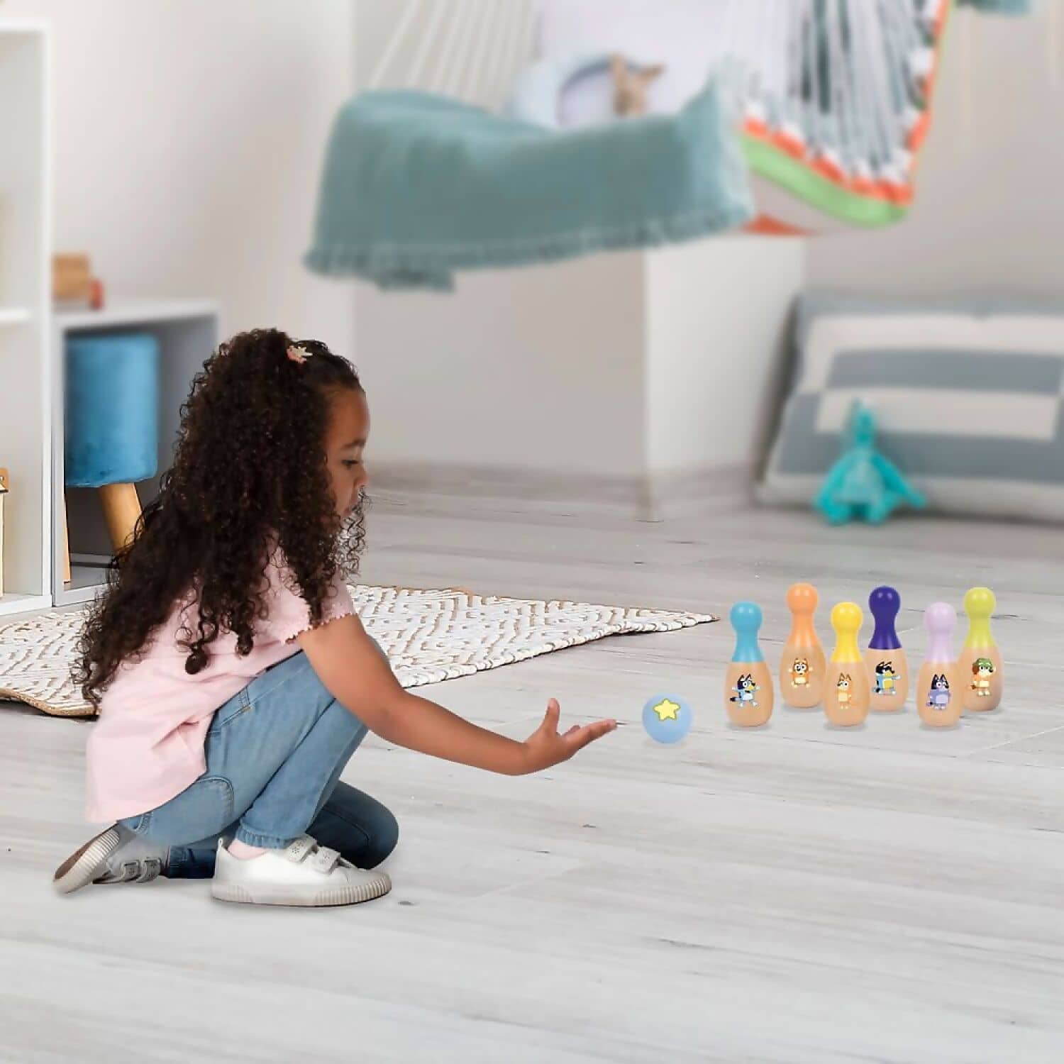 Bluey - Wooden Skittle Set - Jasnor - Image 4