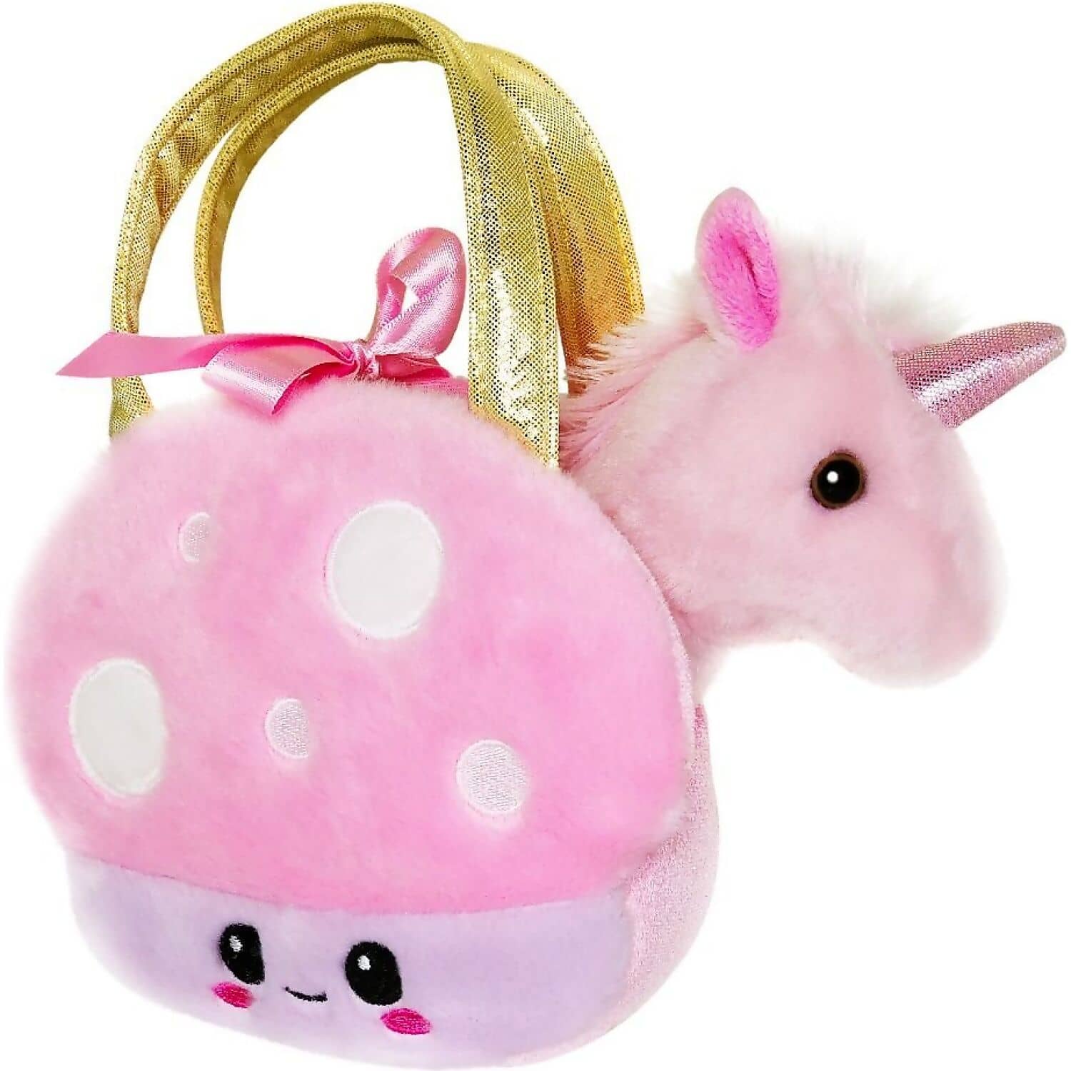 Cotton Candy - Fancy Pals Pink Unicorn With Mushroom Bag