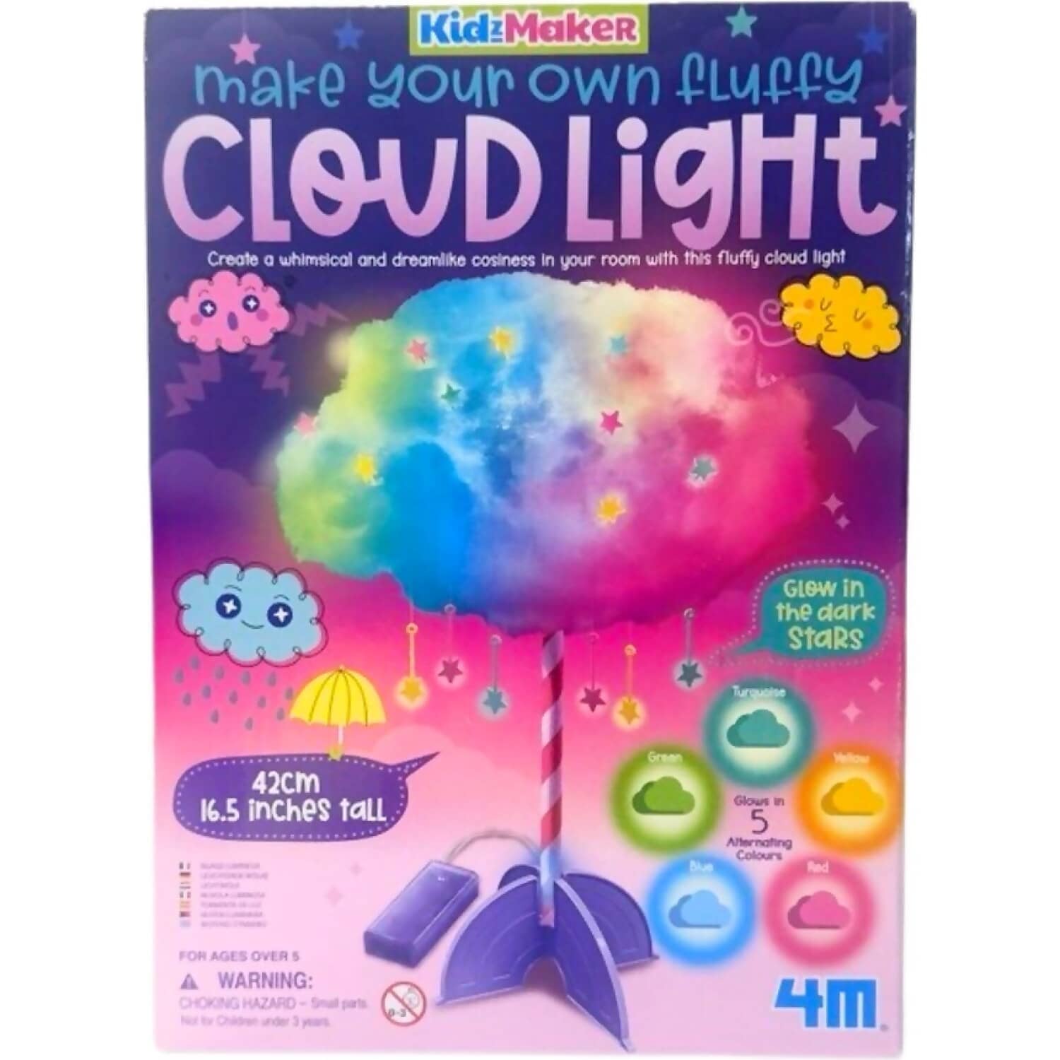 4M - Kidzmaker Make Your Own Fluffy Cloud Light - Johnco