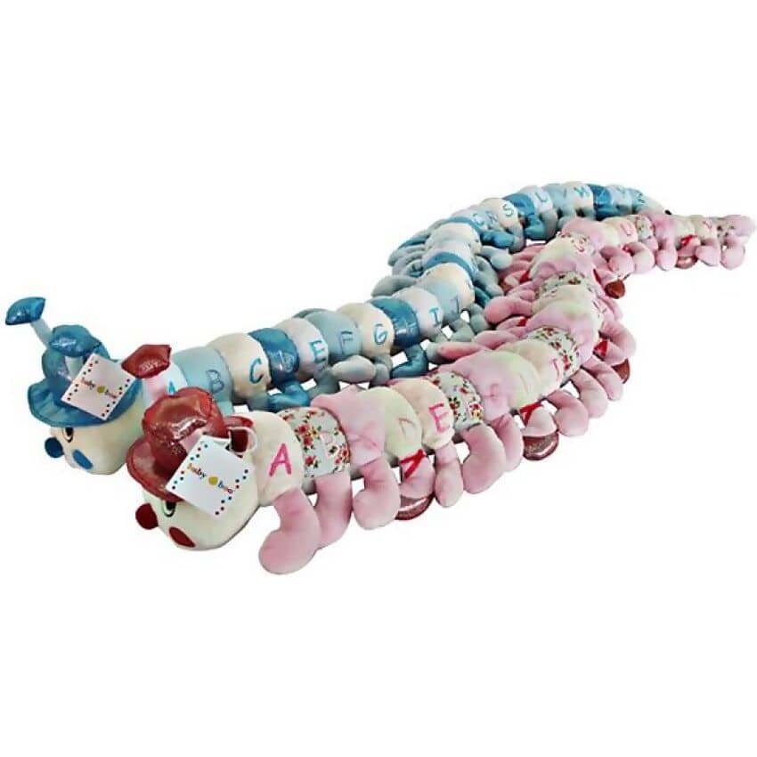 Cotton Candy - Baby Boo Alphabet Glitter Caterpillar 160cm Plush Assorted (1 Unit Only Will Be Selected At Random)