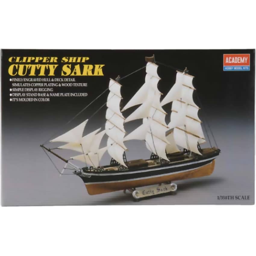 Academy Scale 1/350 Cutty Sark Clipper Ship Plastic Model Kit (14110)