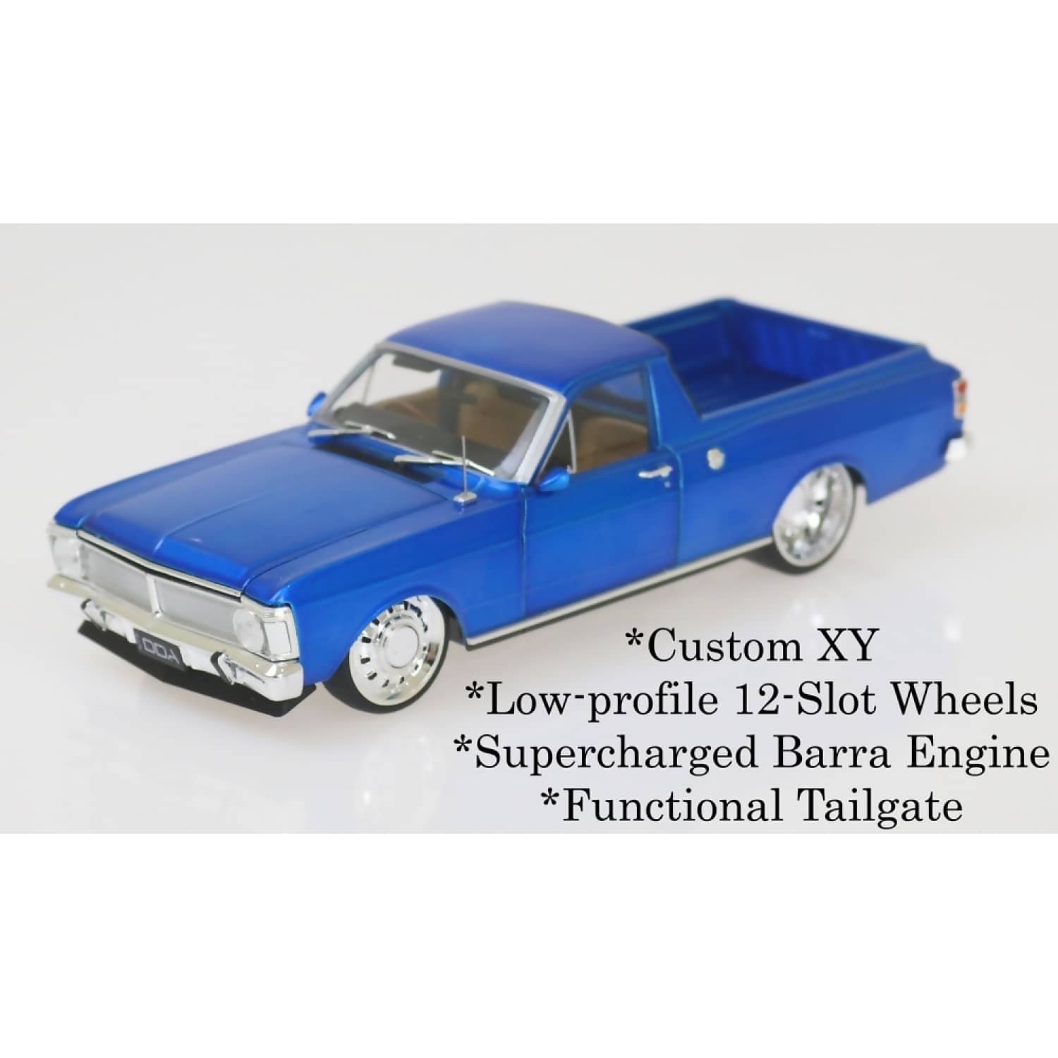 DDA Collectibles 1:24 Scale - Blue Custom XY Ford Falcon Ute - Diecast Model