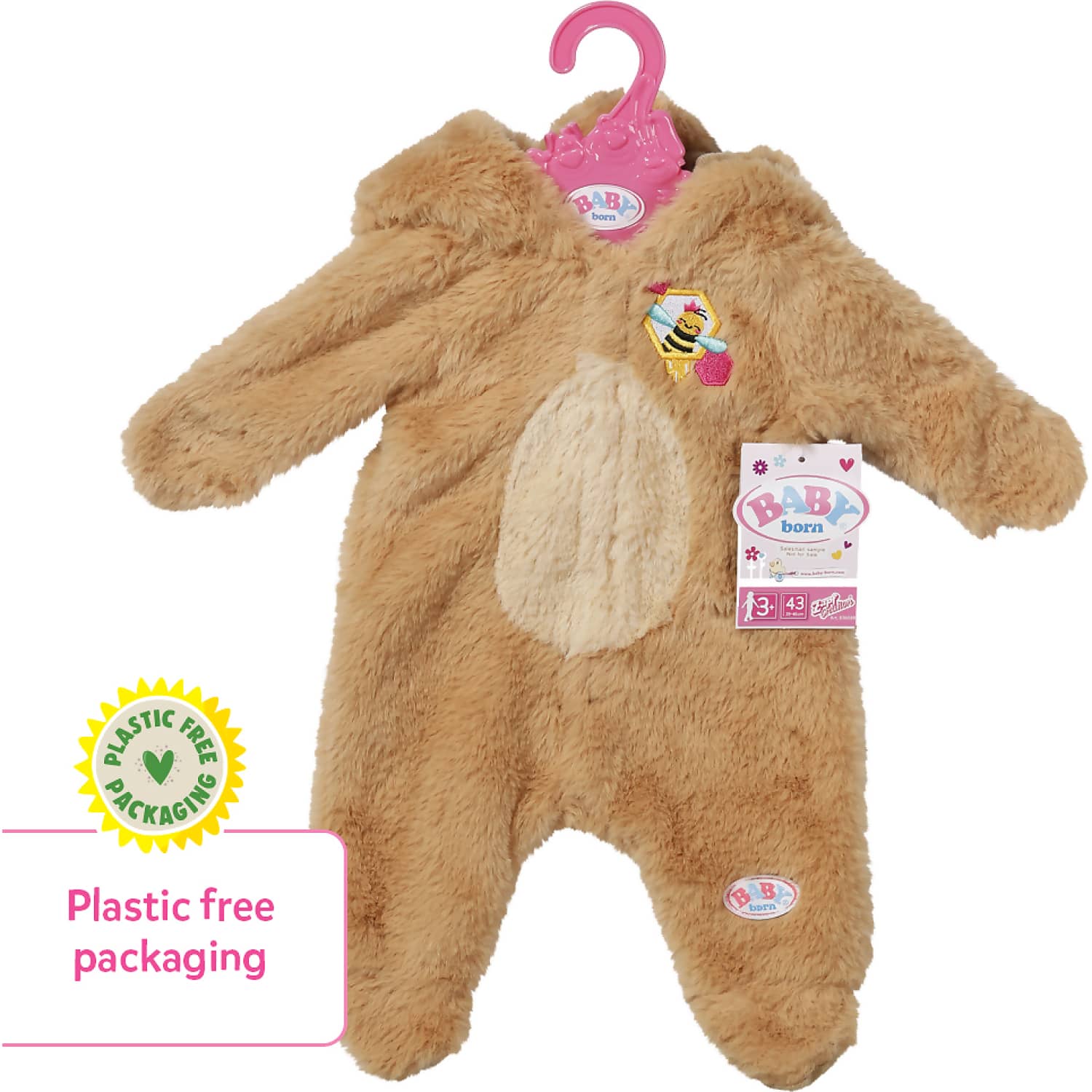 Baby Born - Baby Doll Bear Suit Outfit 43cm (doll Not Included)