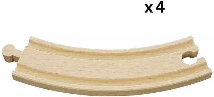 Brio World - Wooden Train Tracks Large Curved Tracks 4Pce - Image 3