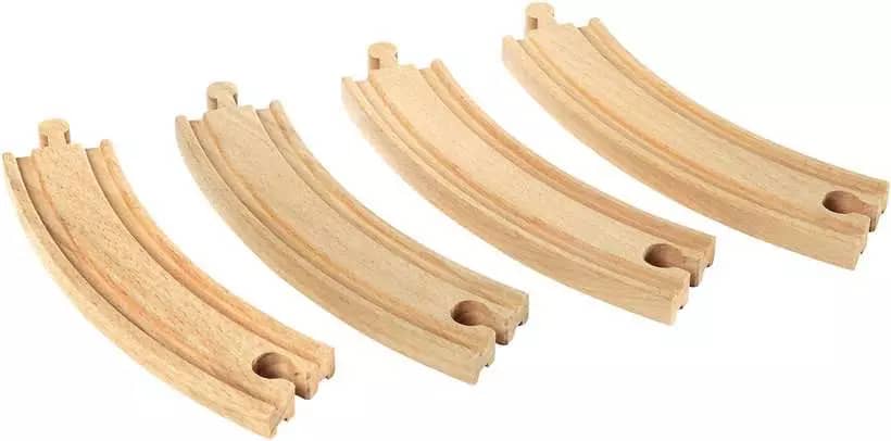 Brio World - Wooden Train Tracks Large Curved Tracks 4Pce - Image 2