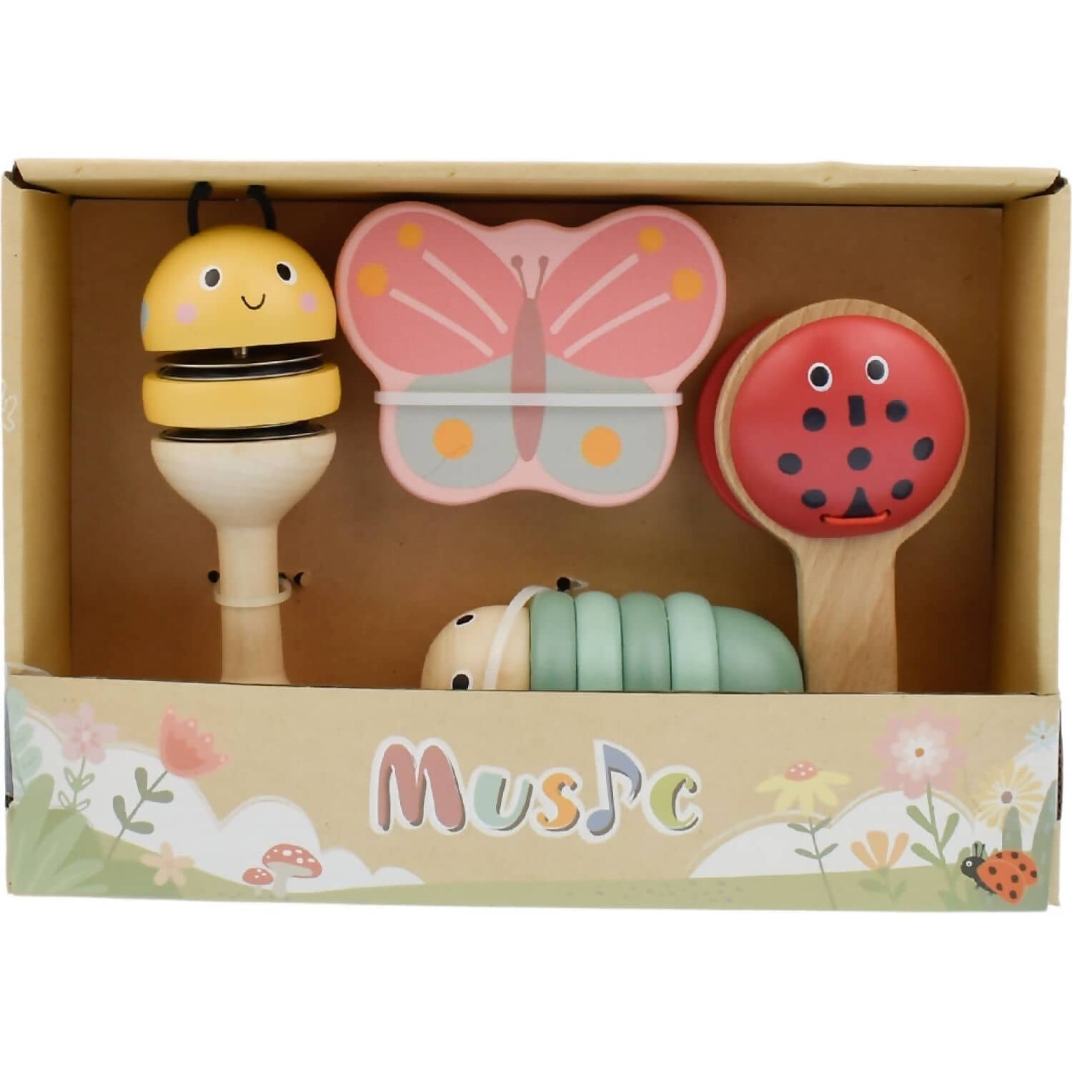 Kaper Kidz - Wooden Spring Insect Music Set 4pce