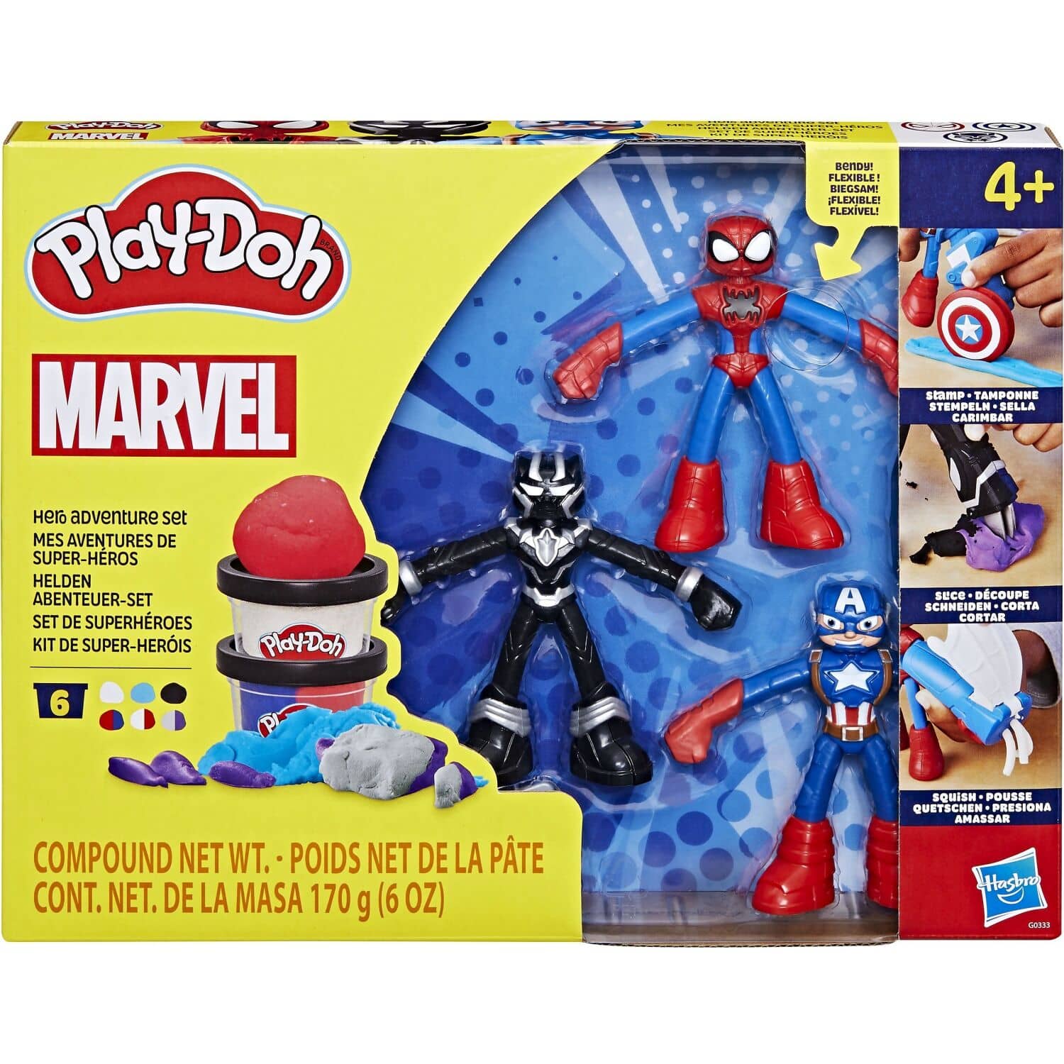 Play-Doh - Marvel Hero Adventure Playset With 3 Marvel Action Figures And Accessories - Hasbro