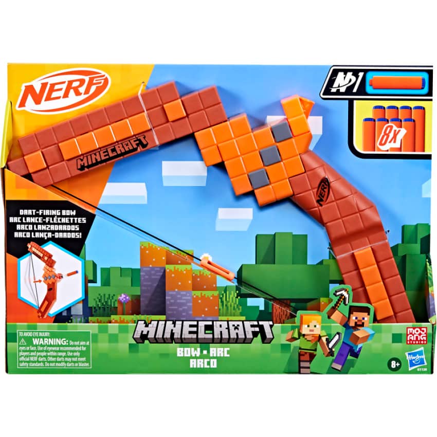Nerf - Minecraft Bow Dart Blaster Pull Back String - Hasbro - Image 2