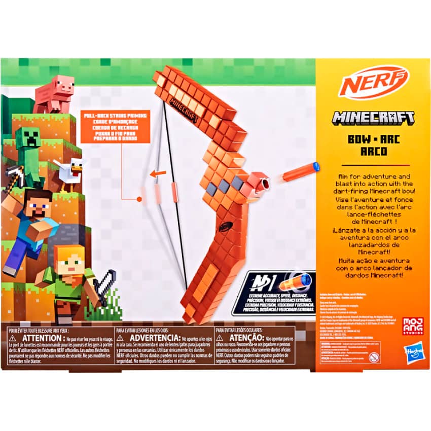 Nerf - Minecraft Bow Dart Blaster Pull Back String - Hasbro - Image 5