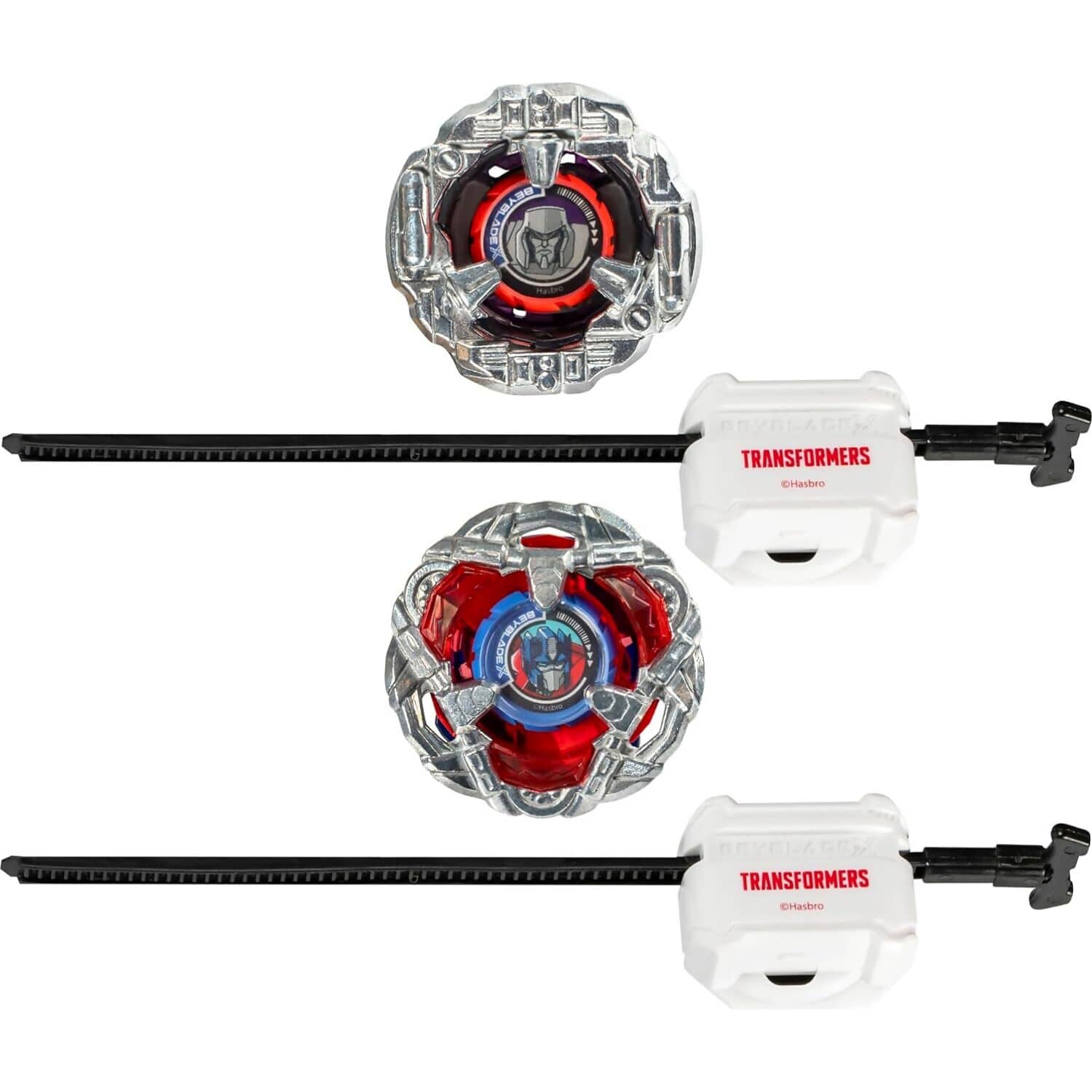 Beyblade X - Transformers Collab Optimus Prime 4-60P Vs. Megatron 4-80B Multipack Set With 2 Tops & 2 Launchers - Image 2