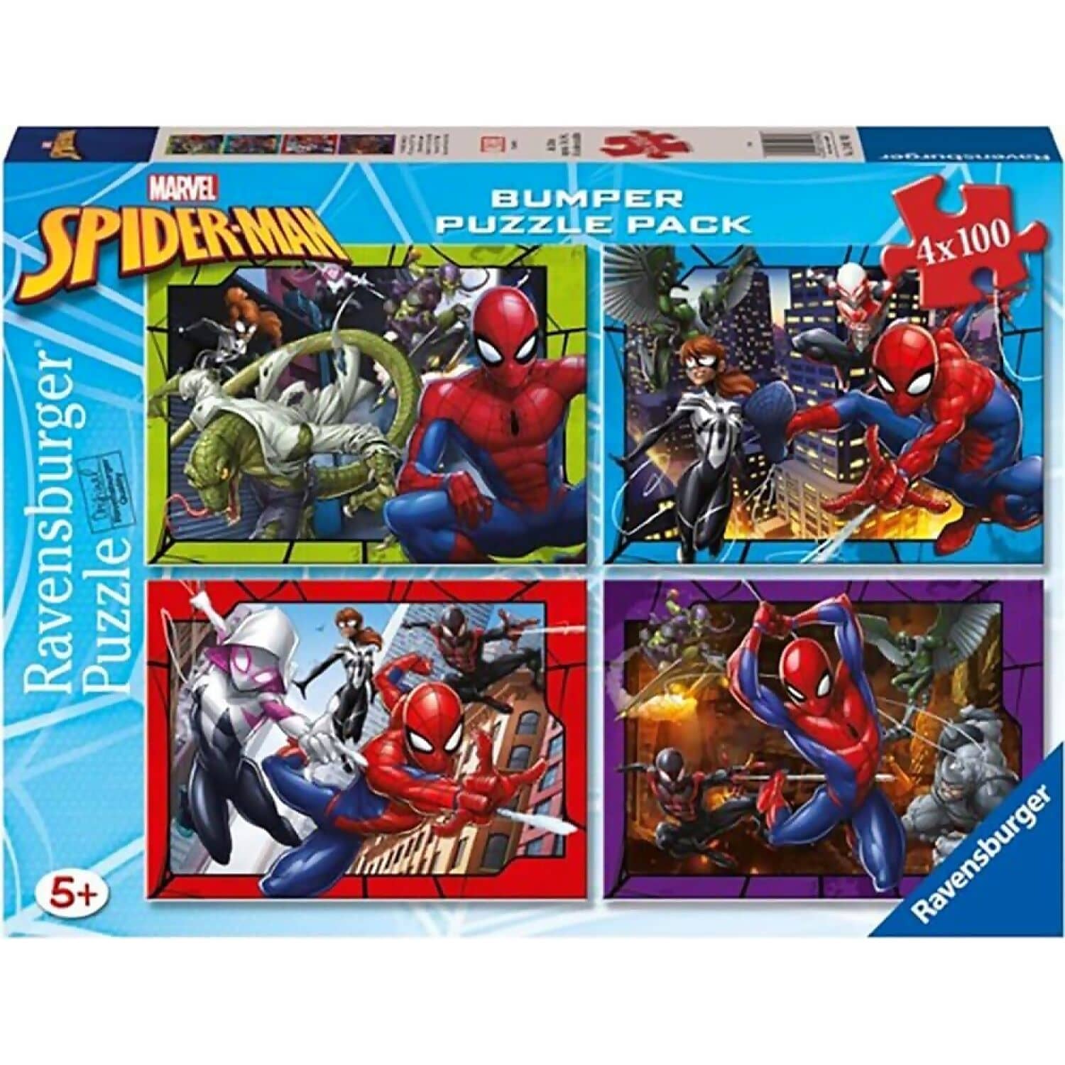 Ravensburger - Marvel Spiderman Bumper Jigsaw Puzzle 4 X 100pc