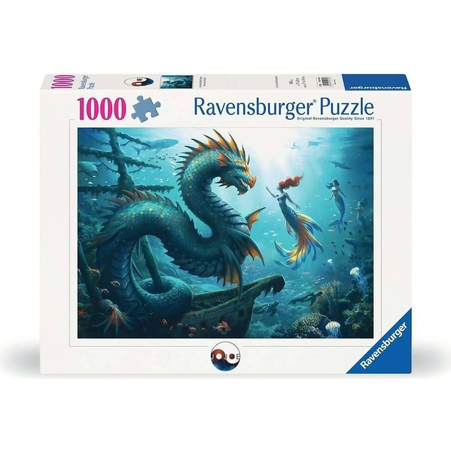 Ravensburger - Enchanted Depths Dragon Mermaid And Turtles Jigsaw Puzzle 1000pc