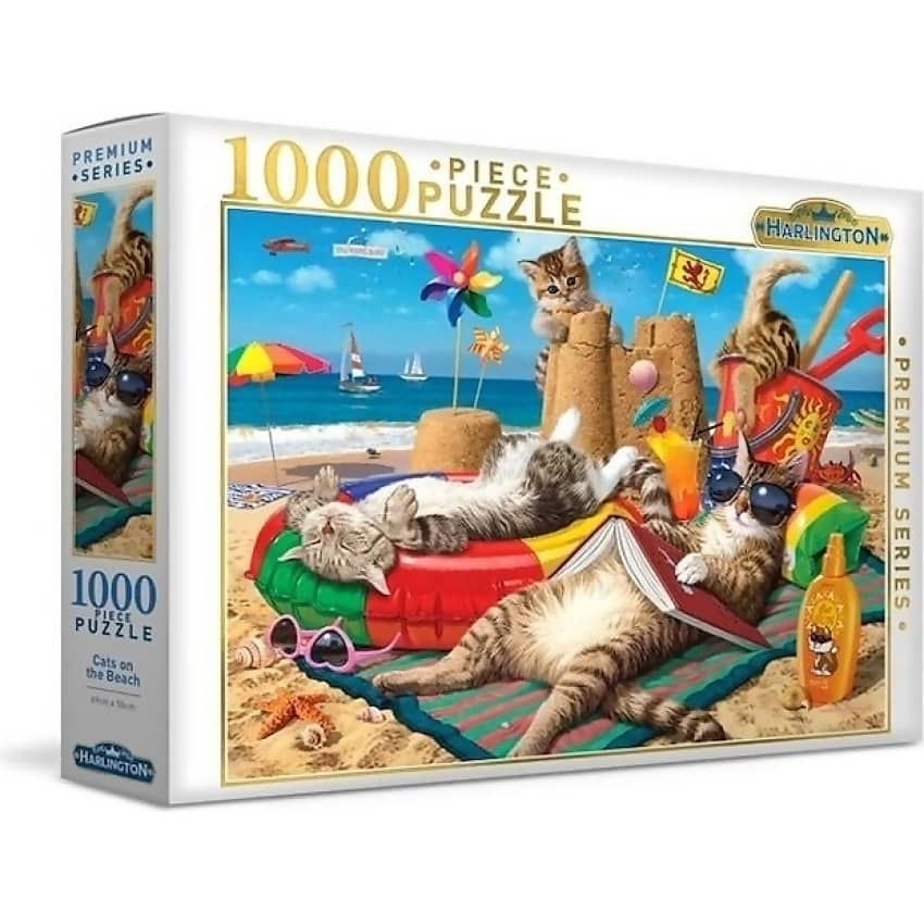 Harlington - Cats on the Beach Jigsaw Puzzle 1000pc