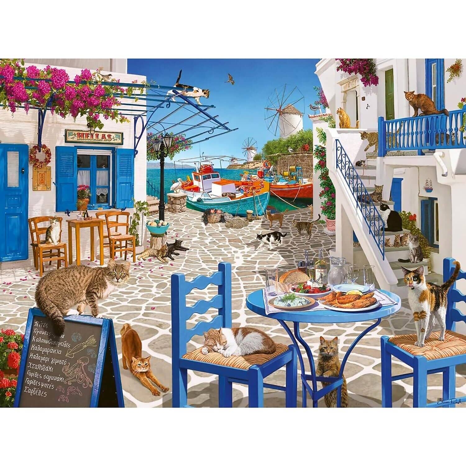 Ravensburger - Cats Of Mykonos Jigsaw Puzzle 1500pc - Image 2