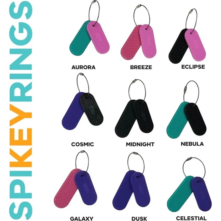 Kaiko - Spikeyring with Dual Pads by Kaiko - Ouch without Harm & Picking Supports - Aurora Teal & Pink Fidget Toy - Image 2