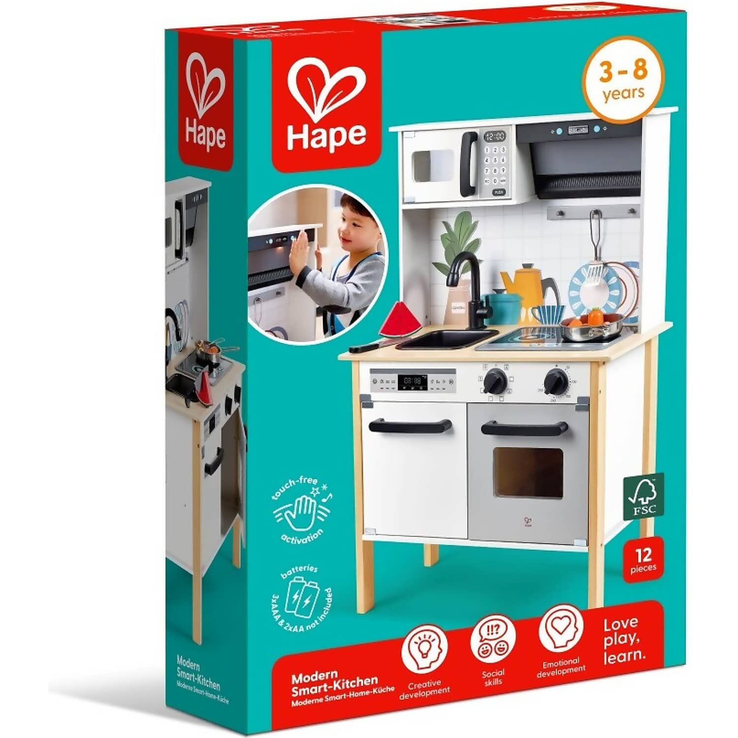 Hape - Modern Smart Kitchen Role Play Toy 12pcs