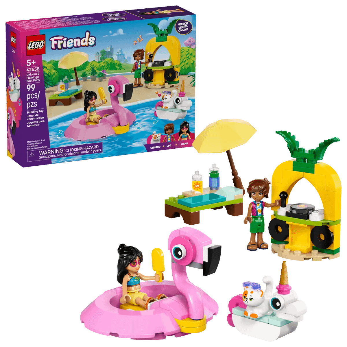 LEGO 42658 Unicorn & Flamingo Pool Party - Friends