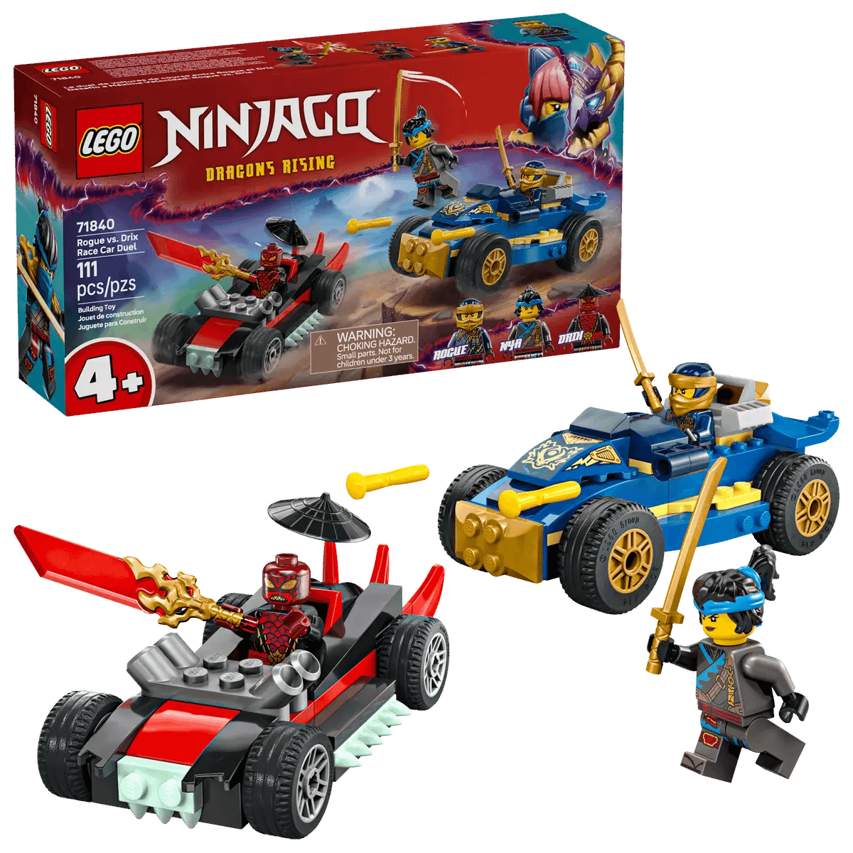 LEGO 71840 Rogue vs. Drix Race Car Duel - Ninjago 4+
