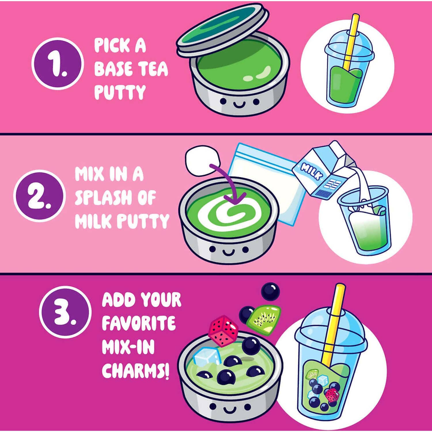 Crazy Aarons - Mixed By Me Boba Thinking Putty Set - Image 4