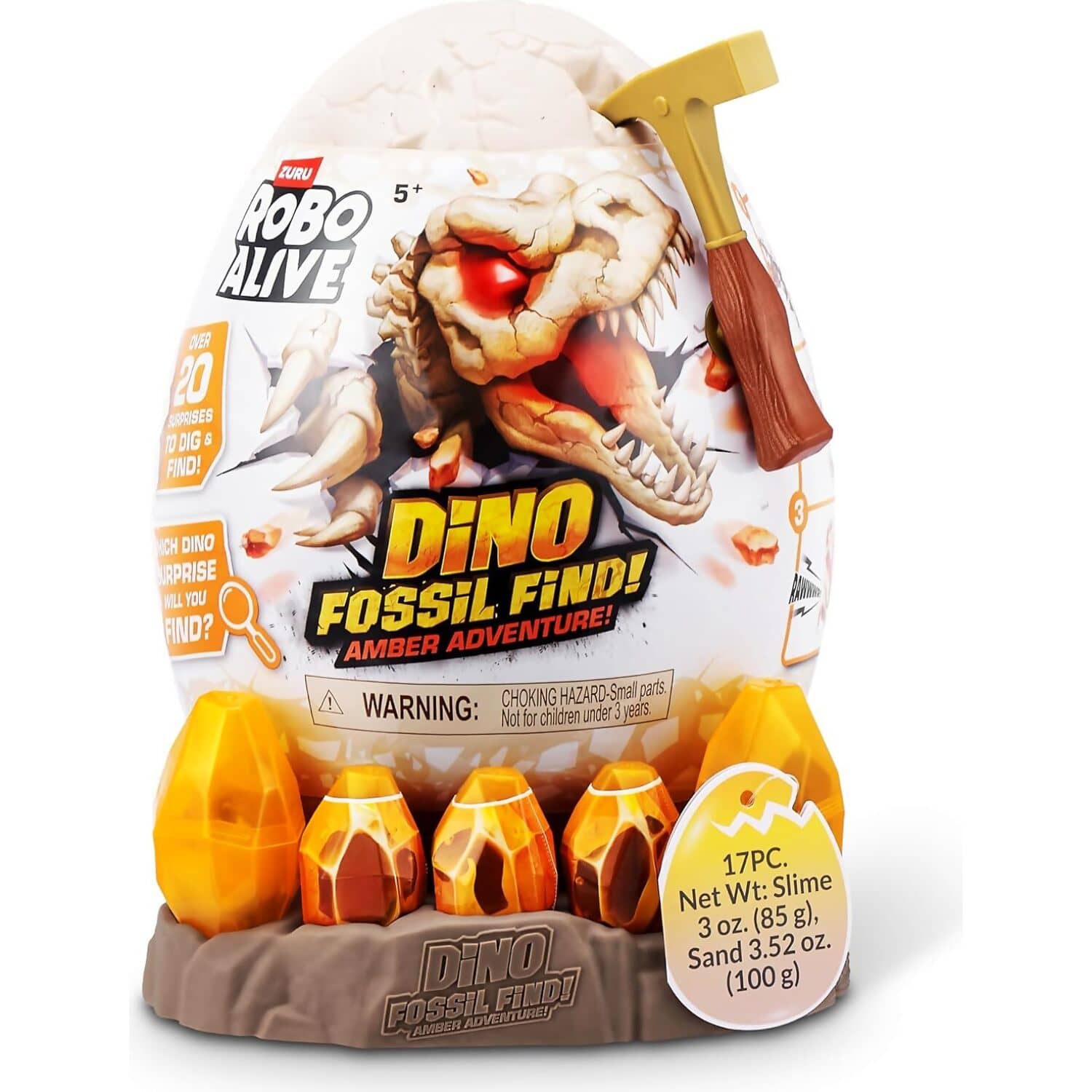 Zuru - Robo Alive Light-Up Dino Fossil Find! Amber Adventure! - Image 2