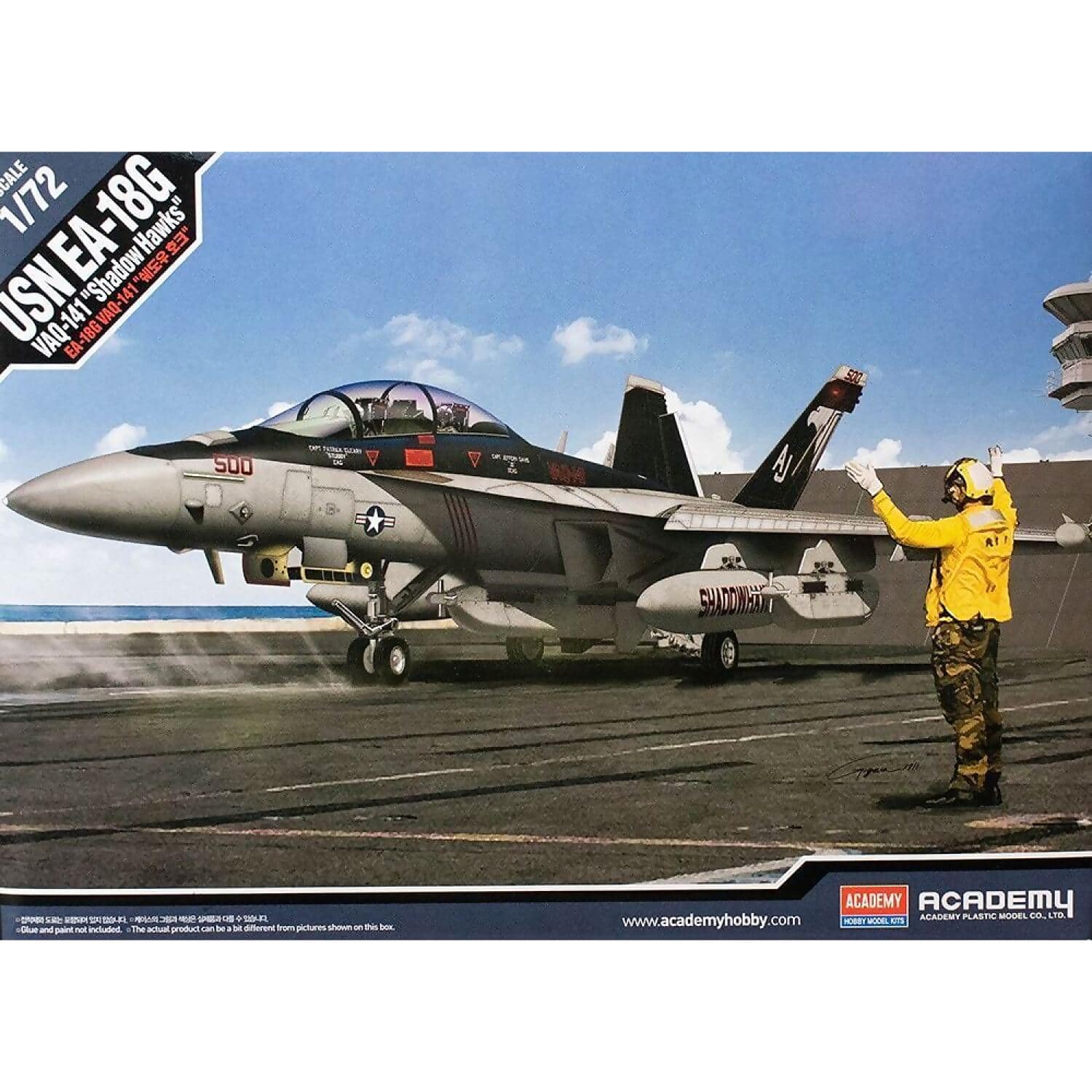 Academy Scale 1/72 EA-18G VAQ-141 Shadow Hawks w/Aus Decals Plastic Model Kit (12560)