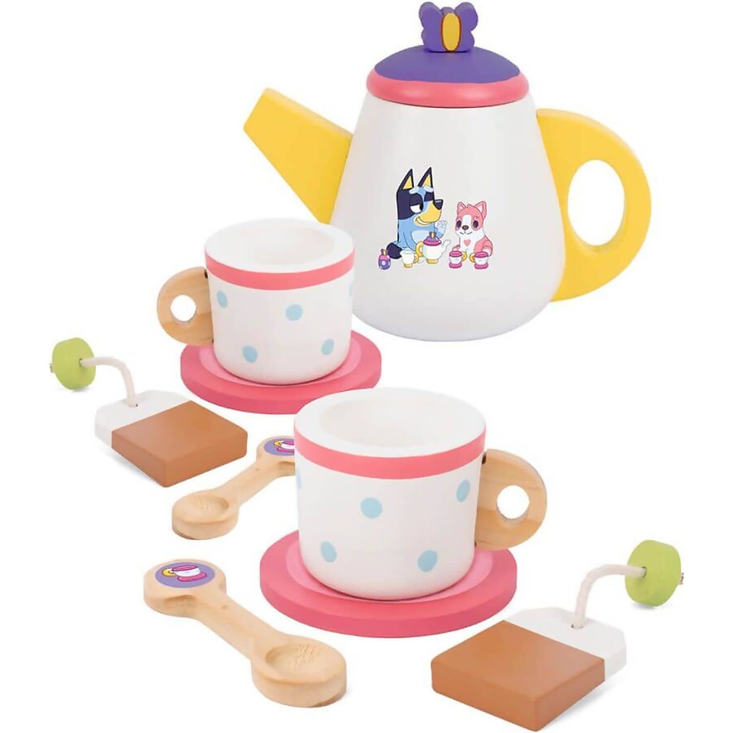 Bluey - Wooden Tea Party Set 18pc - Jasnor - Image 4