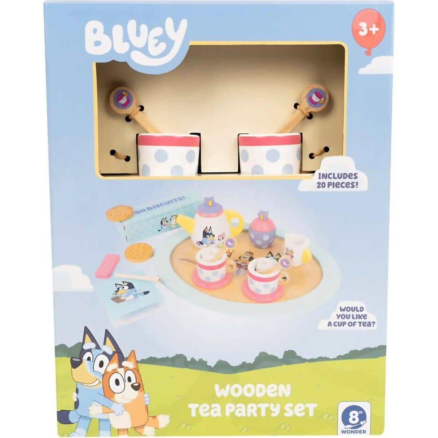 Bluey - Wooden Tea Party Set 18pc - Jasnor - Image 2