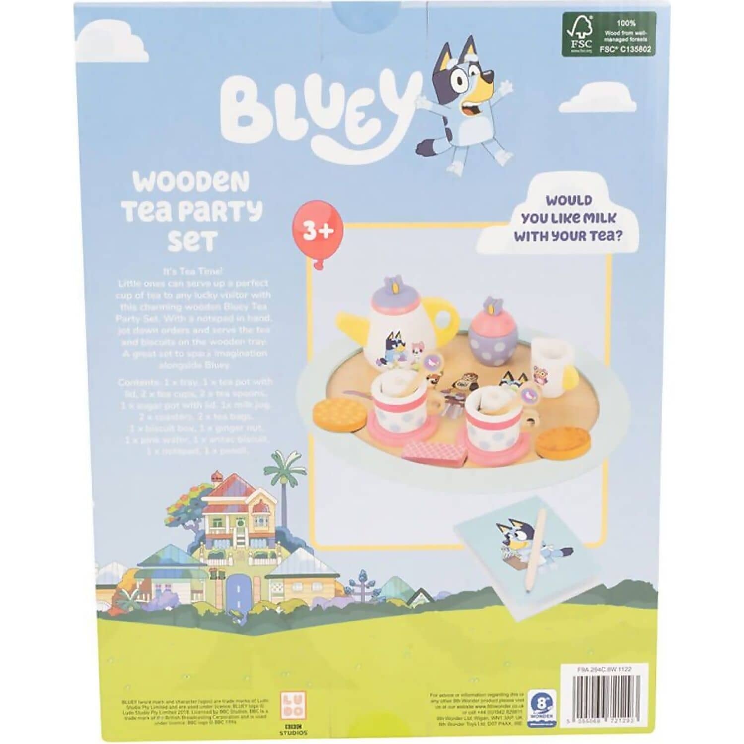 Bluey - Wooden Tea Party Set 18pc - Jasnor - Image 6