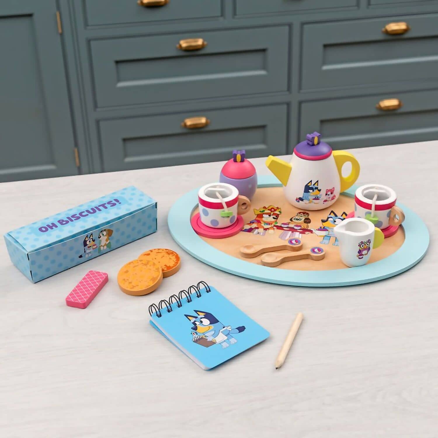 Bluey - Wooden Tea Party Set 18pc - Jasnor - Image 7