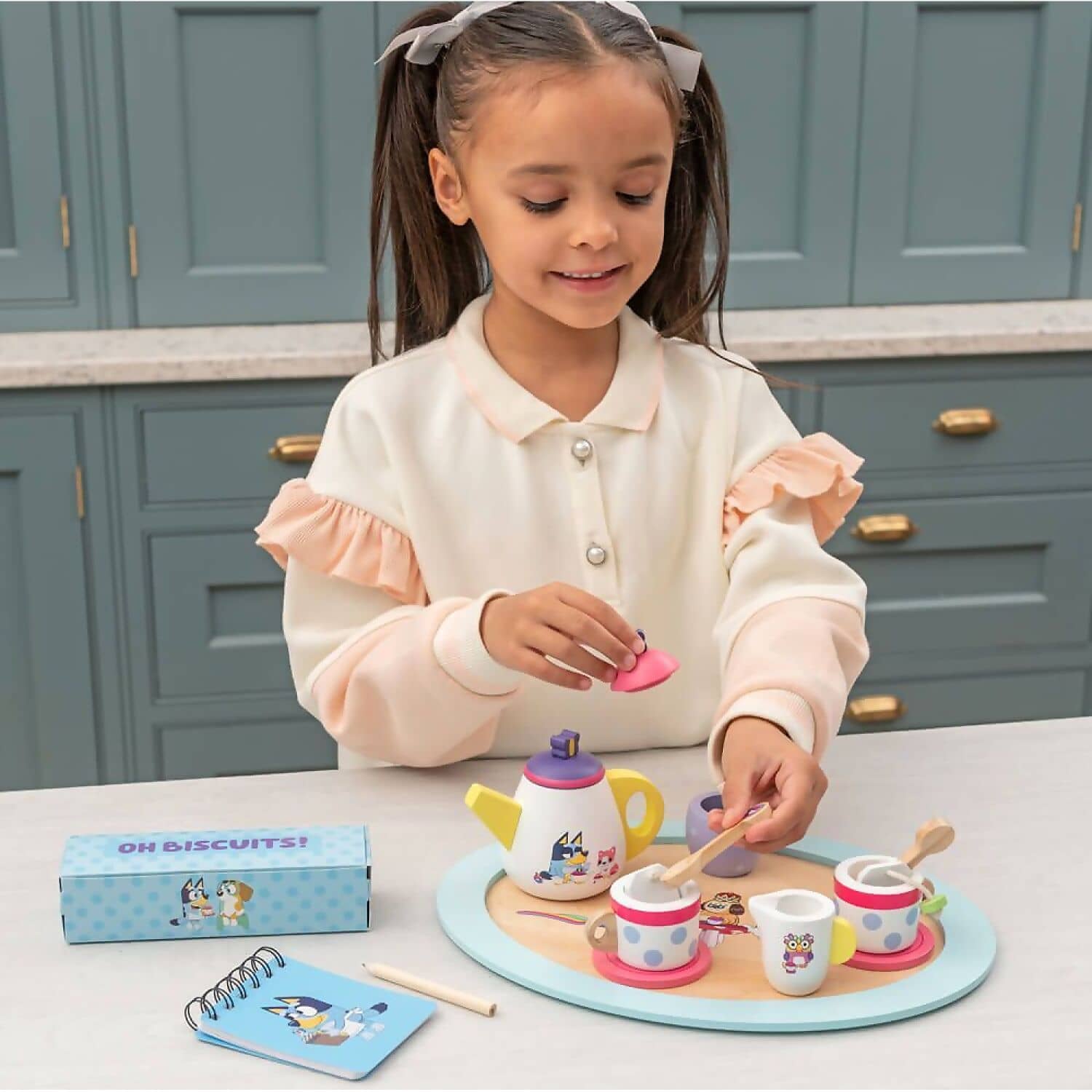 Bluey - Wooden Tea Party Set 18pc - Jasnor - Image 9