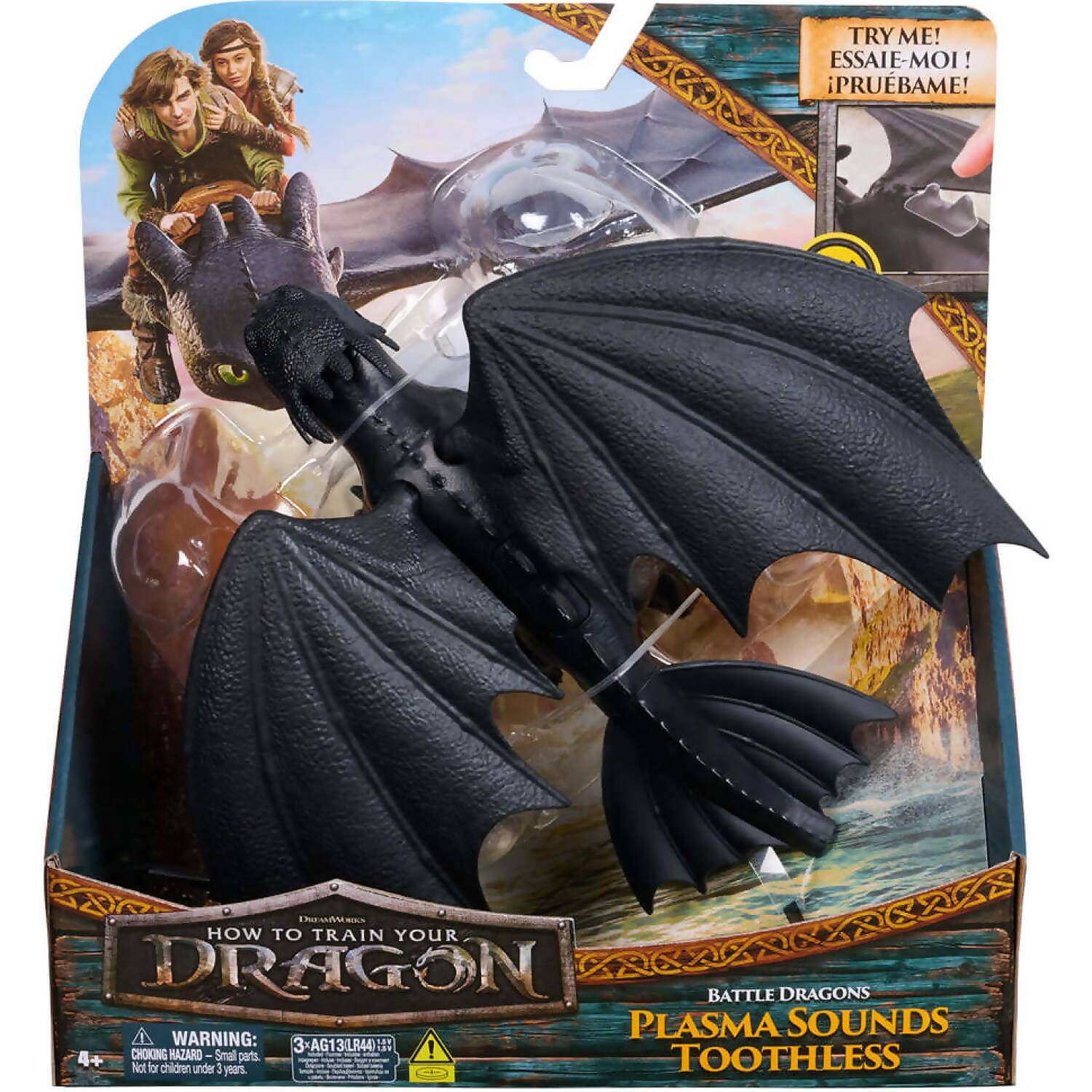 Dreamworks - How To Train Your Dragon Plasma Sounds Toothless Figure - Spin Master