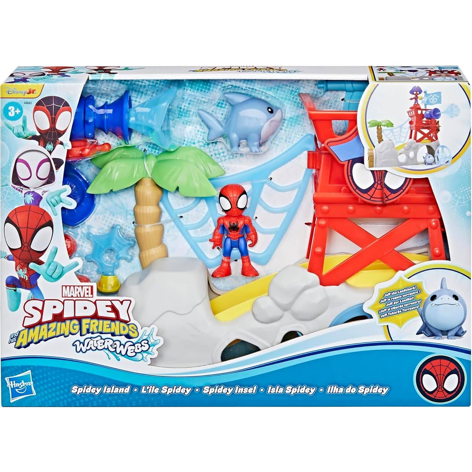 Marvel - Spidey and His Amazing Friends Water Webs Spidey Island Playset - Hasbro