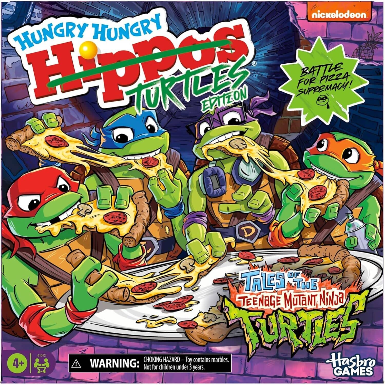 Hasbro Games - Hungry Hungry Hippos Teenage Mutant Ninja Turtles Board Game